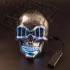 LED Skull Mask - Halloween Cosplay LED Mask Cheden