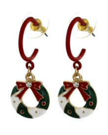  Christmas Wreath Earrings Cheden