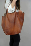 Leather Hand Tote Bags - Cheden