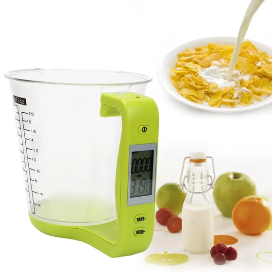 Digital Kitchen Scale LCD Beaker Measuring Cup - Cheden