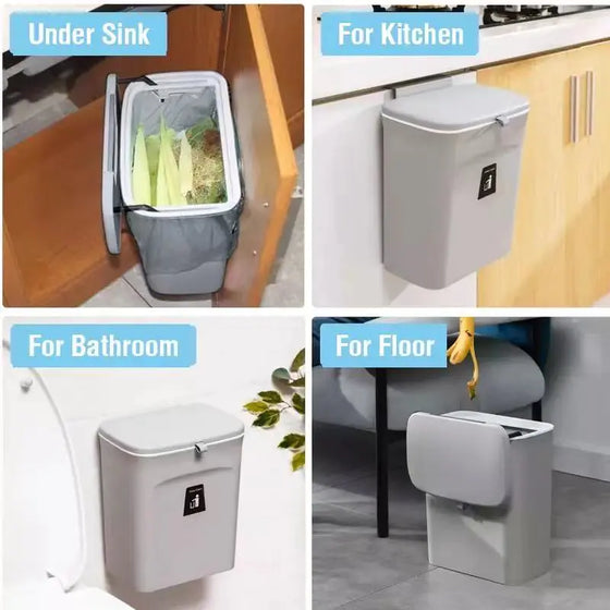 Kitchen Trash Can Kitchen Waste Bin Kitchen Garbage Cans Recycle Rubbish Bin for Kitchen Dustbin Garbage Bin Trash Bin Trashcan Cheden