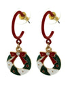 Christmas Wreath Earrings Cheden