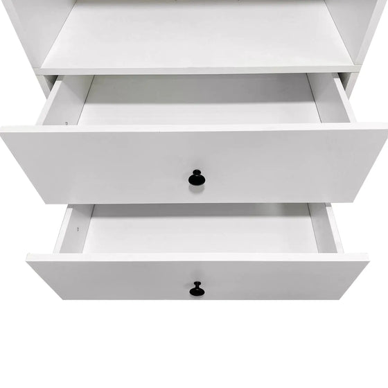 B2 Bathroom Shelves，Modular Wood Closet System Clothes Organizer, Closet System with 2 Closet Shelves, Closet Organizer System, Walk in Closet Organizers and Storage, Closet Systems for Walk in Closets, Closet(32" W x 16" D x 16" H) Cheden