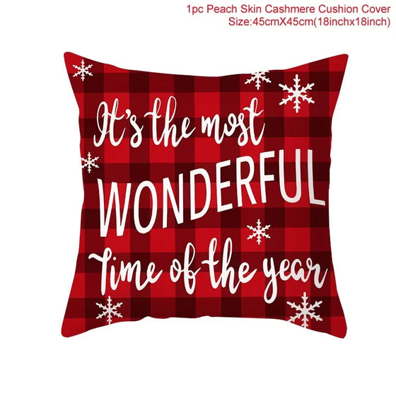 Cartoon Christmas Pillow Cover Cheden