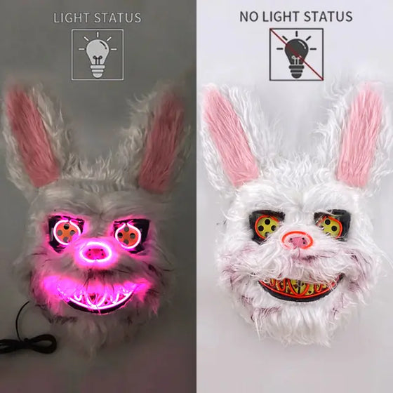 LED Light Up Bloody Rabbit Cosplay Mask - Cheden