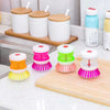 Random Color Kitchen Wash Pot Dish Brush Washing Utensils With Washing Up Liquid Soap Dispenser Household Cleaning Accessories - Cheden