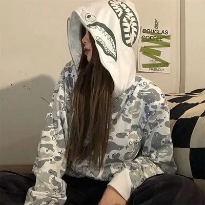 Japanese Shark Camouflage Hoodies - Cheden