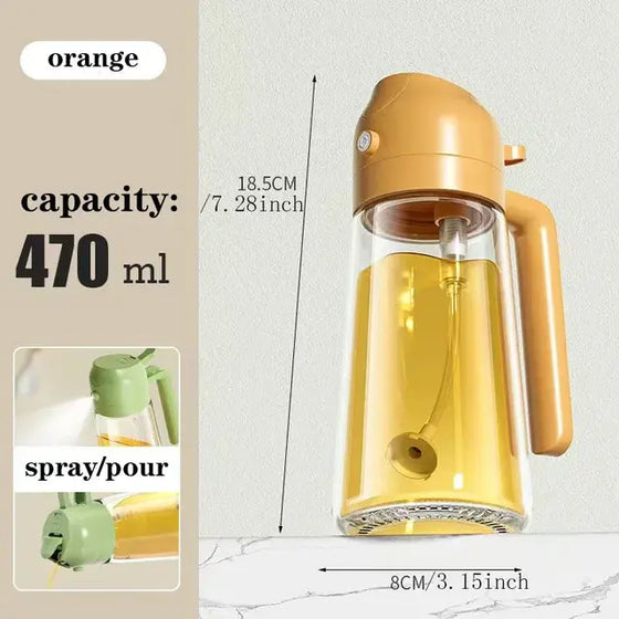 Leakproof Dual-Purpose Glass Oil Spray Bottle for Kitchen - Cheden