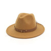 Fashion Wide Flat Brim Wool Felt Fedoras Hats - Cheden