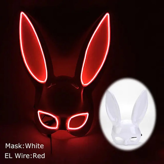 LED Light Up Bloody Rabbit Cosplay Mask - Cheden