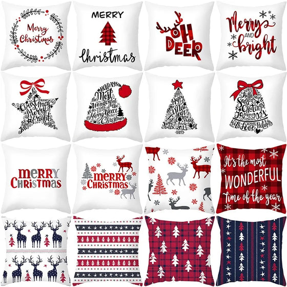 Cartoon Christmas Pillow Cover Cheden