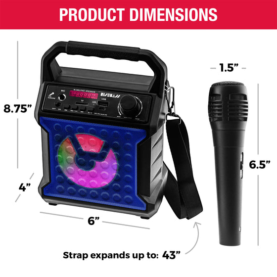 Risebass Portable Karaoke Machine with Microphone - Cheden