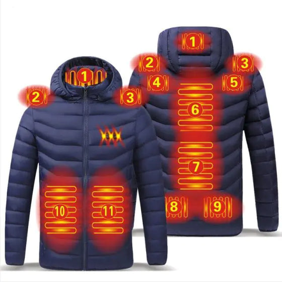 Hooded Heated Clothing Waterproof Warm Jackets - Cheden