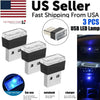 3x Mini Blue LED USB Car Interior Light Neon Atmosphere Ambient Lamp Accessories - Cheden