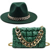 Fedora Hats Women Luxury Accessories Gold Chain - Cheden