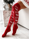 Christmas Knee Stockings Snowflake Cheden