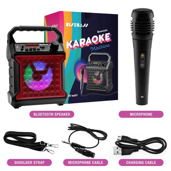 Risebass Portable Karaoke Machine with Microphone - Cheden