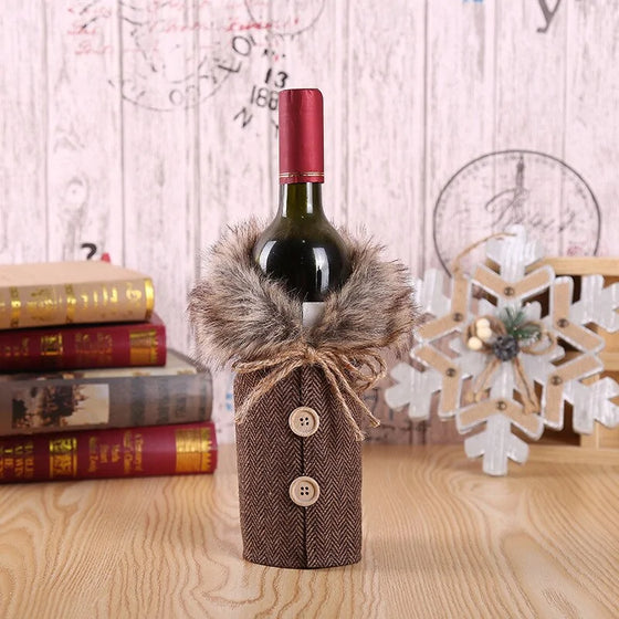 Christmas Wine Bottle Cover Cheden