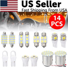  14Pcs T10 36mm LED Interior Car Accessories Kit Map Dome License Plate Lights - Cheden