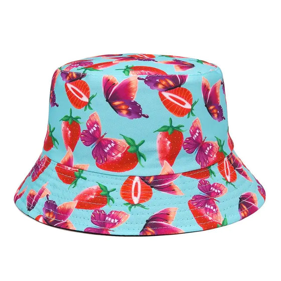 Panama Bucket Hats Animal Letter Print Fisherman Hat - Cheden