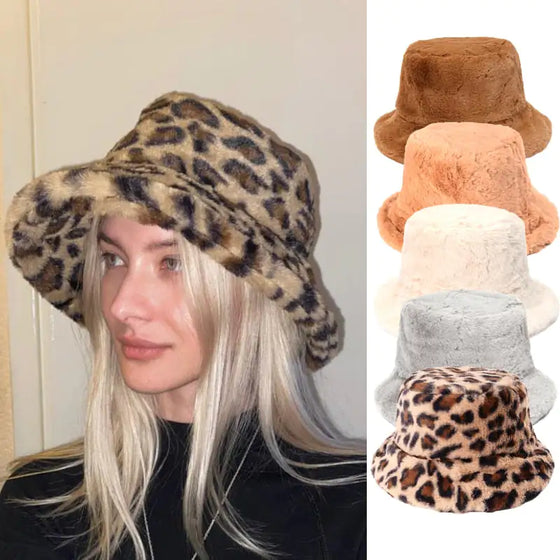 Winter Fluffy Bucket Hats - Cheden