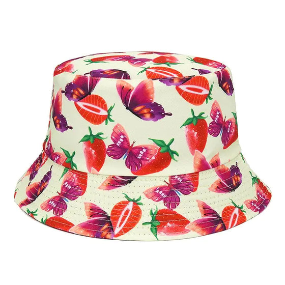 Panama Bucket Hats Animal Letter Print Fisherman Hat - Cheden