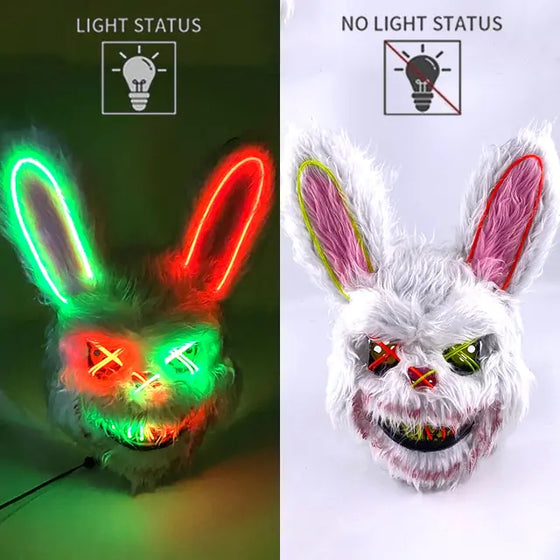 LED Light Up Bloody Rabbit Cosplay Mask - Cheden