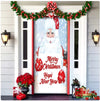 Christmas Forest Background Fabric Door Hanging for Christmas Party Decoration Cheden