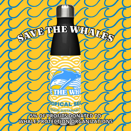 Save the Whales Stainless Steel Water Bottle - Cheden