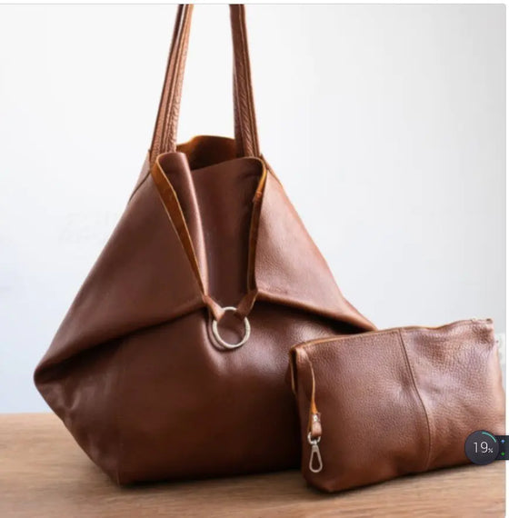 Leather Hand Tote Bags - Cheden