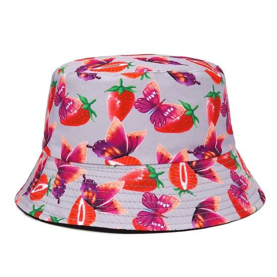 Panama Bucket Hats Animal Letter Print Fisherman Hat - Cheden