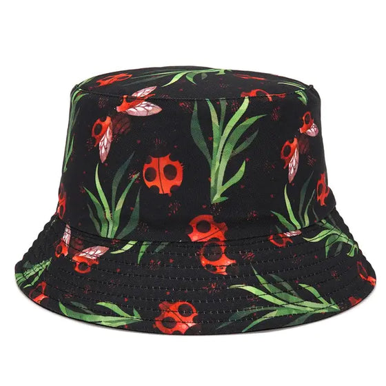 Panama Bucket Hats Animal Letter Print Fisherman Hat - Cheden