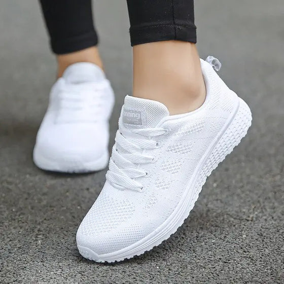 Womens Flats Sneakers Mesh Breathable - Cheden