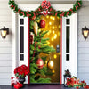 Christmas Forest Background Fabric Door Hanging for Christmas Party Decoration Cheden