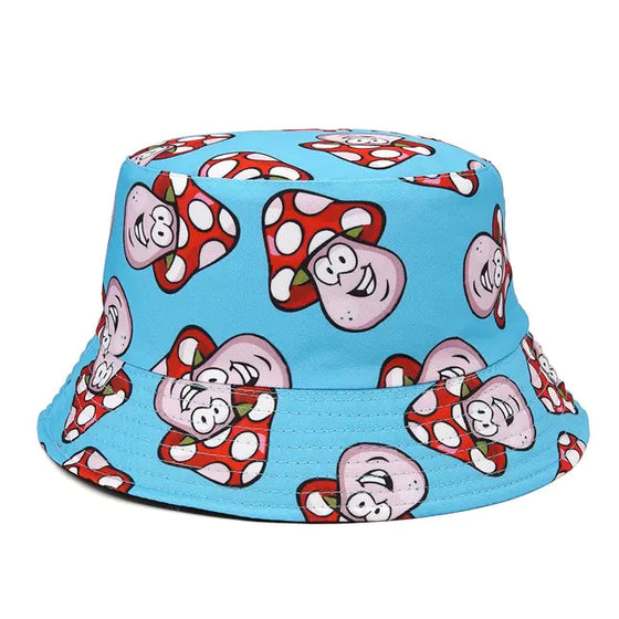 Panama Bucket Hats Animal Letter Print Fisherman Hat - Cheden