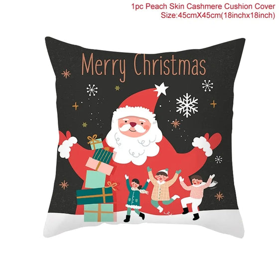 Cartoon Christmas Pillow Cover Cheden