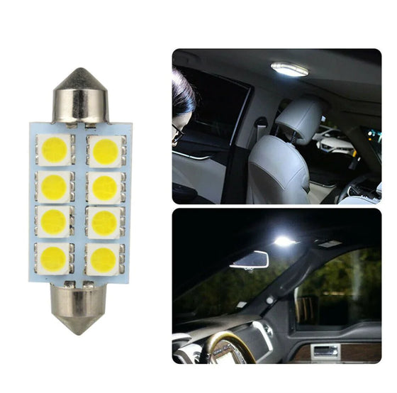 14Pcs T10 36mm LED Interior Car Accessories Kit Map Dome License Plate Lights - Cheden