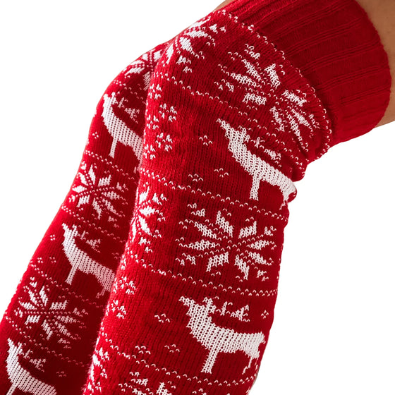 Christmas Knee Stockings Snowflake Cheden