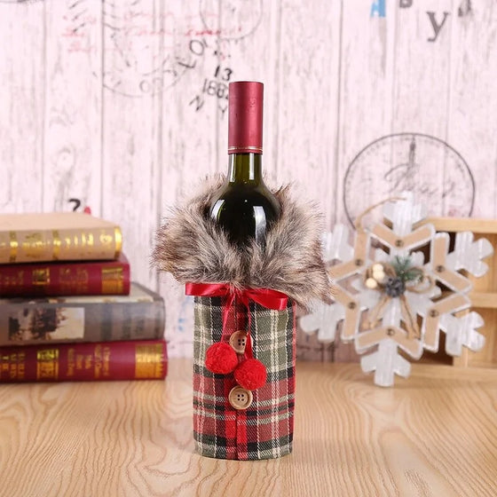 Christmas Wine Bottle Cover Cheden