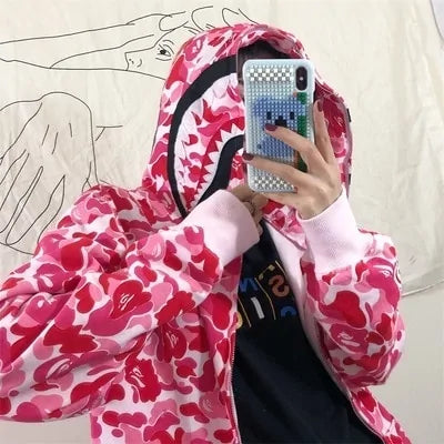 Japanese Shark Camouflage Hoodies - Cheden