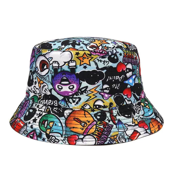 Panama Bucket Hats Animal Letter Print Fisherman Hat - Cheden