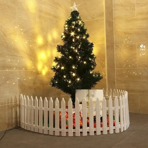 Christmas White Fence For Home Decor Cheden