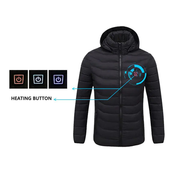 Hooded Heated Clothing Waterproof Warm Jackets - Cheden