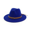 Fashion Wide Flat Brim Wool Felt Fedoras Hats - Cheden