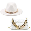 Fedora Hats Women Luxury Accessories Gold Chain - Cheden