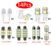 14Pcs T10 36mm LED Interior Car Accessories Kit Map Dome License Plate Lights - Cheden