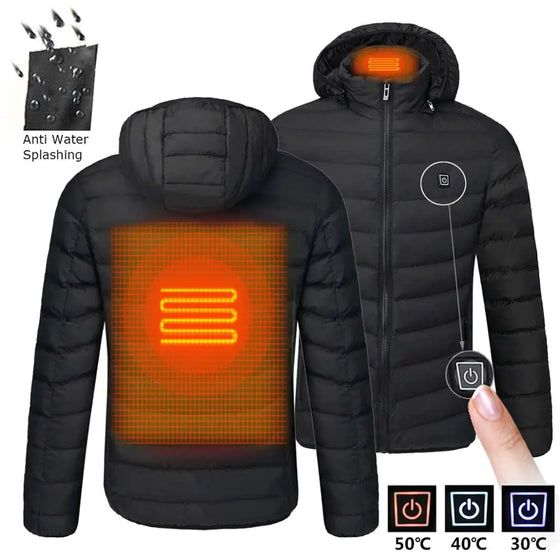 Hooded Heated Clothing Waterproof Warm Jackets - Cheden