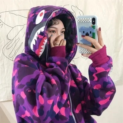 Japanese Shark Camouflage Hoodies - Cheden