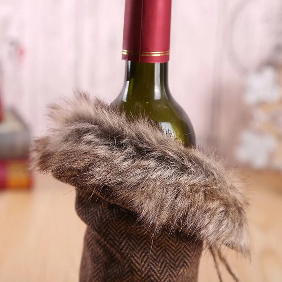 Christmas Wine Bottle Cover Cheden