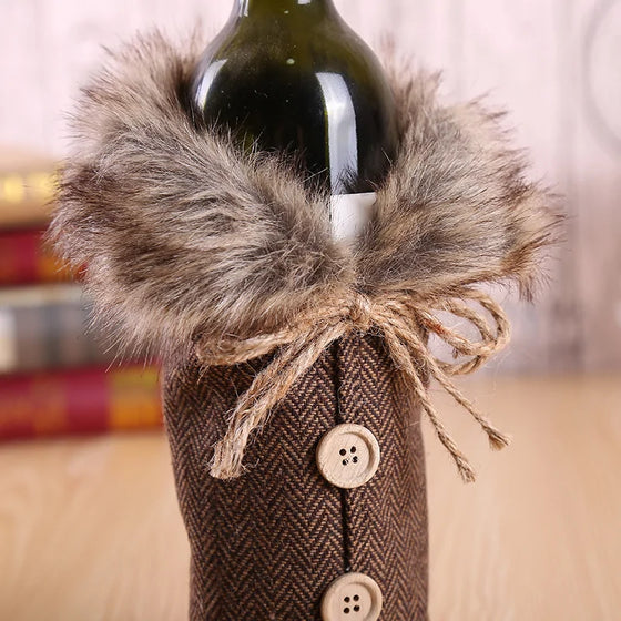 Christmas Wine Bottle Cover Cheden